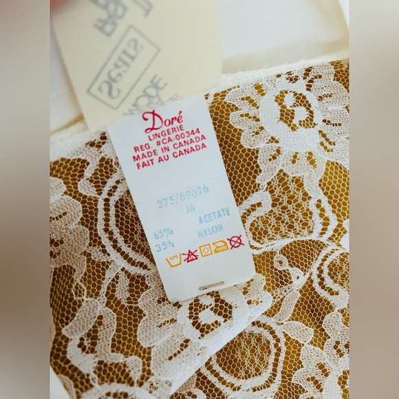 VINTAGE 70s Sears Lace Robe - Picture 3 of 9